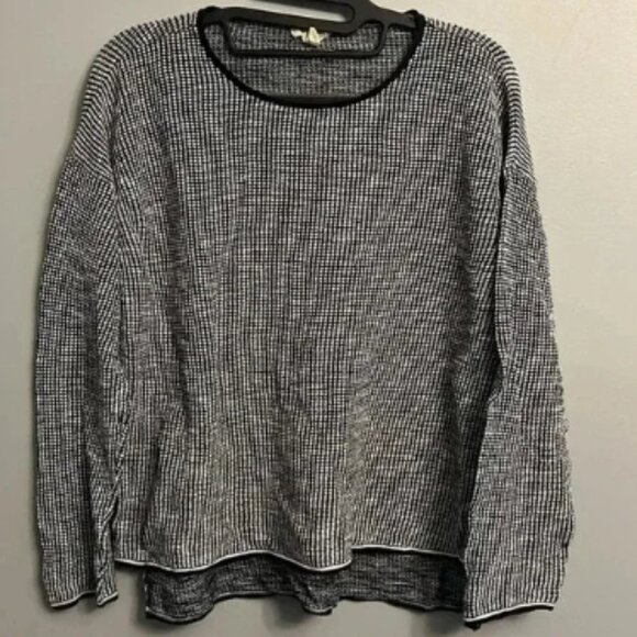 Women’s Eileen Fisher Boxy Textured Linen & Cotton Blend Sweater Size S/P - Picture 1 of 4
